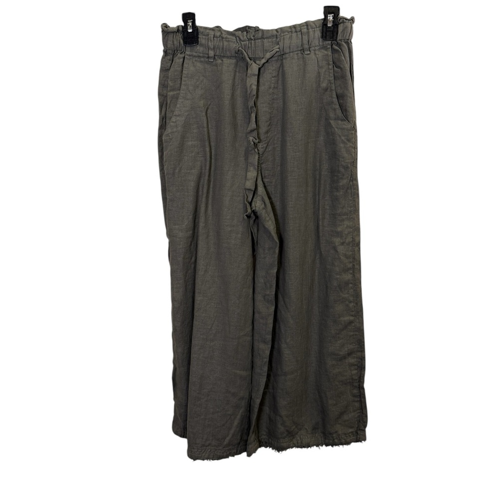 Cloth & Stone Women’s Linen Lagenlook Wide Leg Crop Pants sz XS